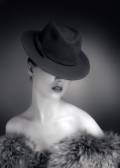 Portrait of sensuality stylish woman in hat